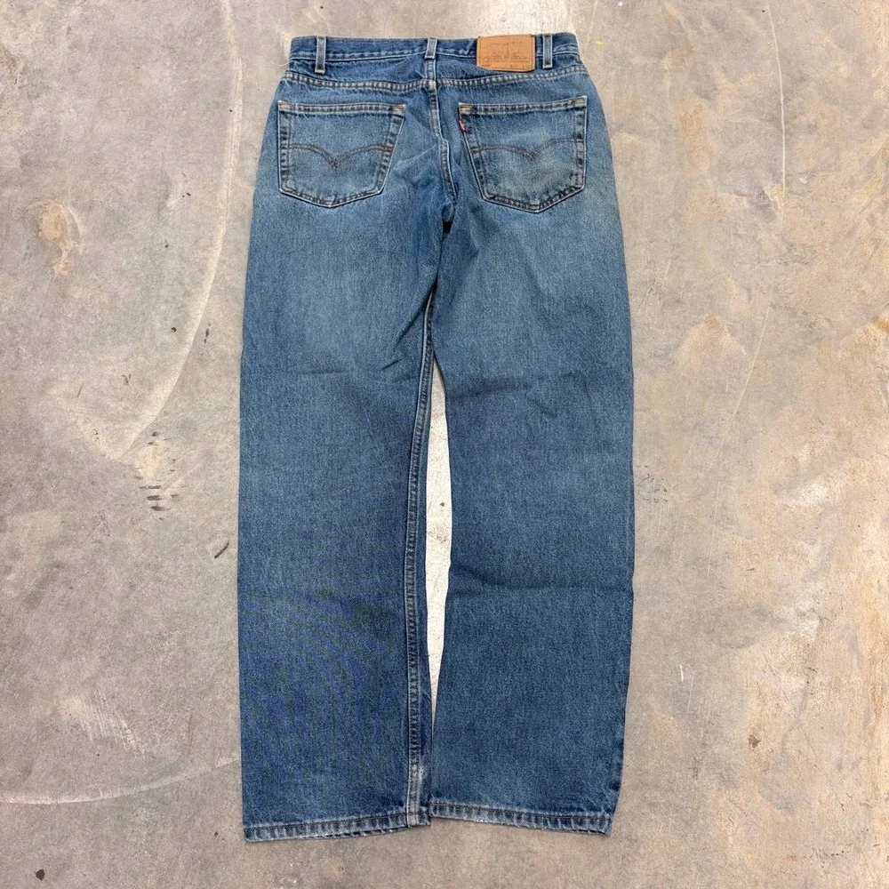 Levis 505 Mens Vintage 2000s Straight Leg Jeans W33 L30 Faded Distressed Y2K